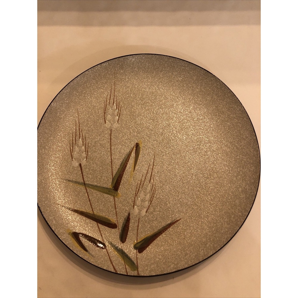 Ucagco Platter Stoneware Wild Rice Design  Made In Japan  12" VTG